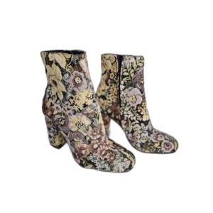 Urban Outfitters 90's Floral Brocade Booties Boots 9